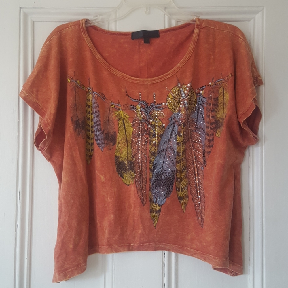 Boho Tribal Festival Feather Shirt